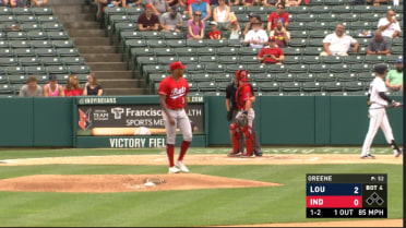 Reds' Hunter Greene records a K for Louisville