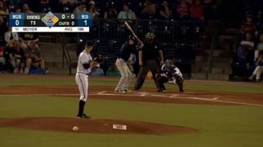 Mobile's Hutton Moyer triples in a run