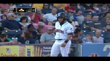 Mud Hens' Perez triples in two