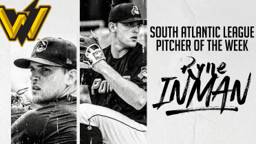 Inman named SAL Pitcher of the Week