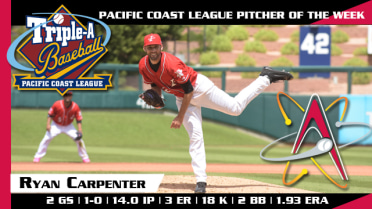 Ryan Carpenter Named PCL Pitcher of the Week