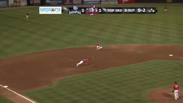Tony Renda makes a great diving catch at third