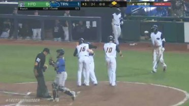 Trenton's Conde homers to left-center