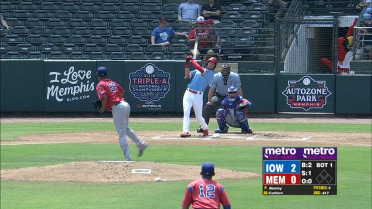 Carslon launches first Triple-A home run