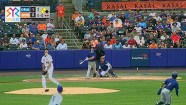 Omaha's Waters hits a homer off deGrom