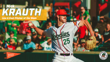 Nick Krauth Earns Second-Straight Low-A East Pitcher of the Week