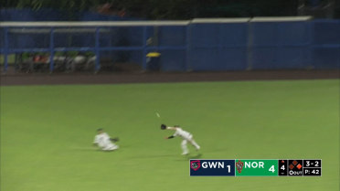 Norfolk's Hays sprawls out for catch