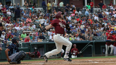 Aguilera's RBI single in 11th gives Riders 2-1 win over Travs