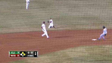 Nick Roscetti dives to save a run