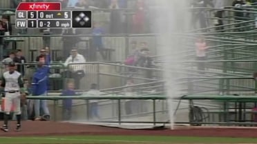 Ballpark geyser halts TinCaps game
