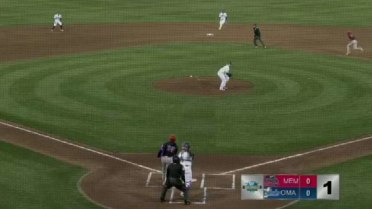 Royals' Perez throws out runner for Storm Chasers