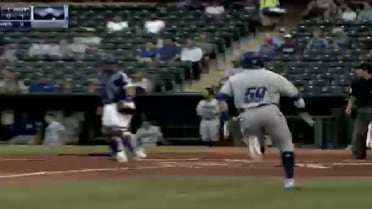 Omaha's Dozier rips an RBI triple in the first