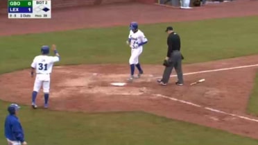 Lexington's Gasparini hits two-run homer to right
