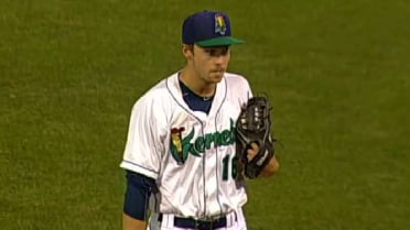 Sean Poppen strikes out his eighth for the Kernels