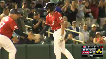 Albuquerque's Gibson rips bases-loaded triple