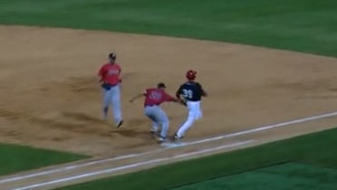 Reds' Hurtubise races to pair of infield singles