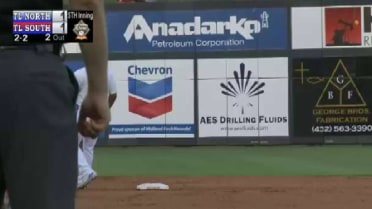 Midland's Richie Martin doubles in the run