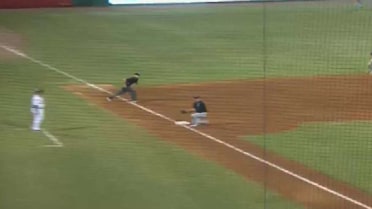 Hutton Moyer steals a hit away at third base