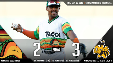Bees avoid sweep with a 3-2 win on Taco Tuesday