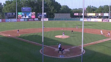 Kane County's Grier goes deep to left in the first