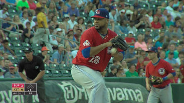 Francisco Liriano gets 7 strikeouts for the Bisons