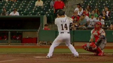 Aaron Hill goes yard for the River Cats