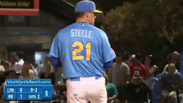 Steele gets sixth strikeout for Myrtle Beach