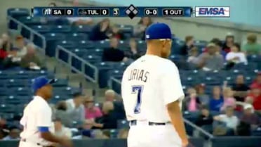 Julio Urias picks up his first 'K' for the Drillers