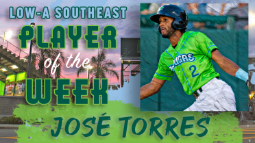 Tortugas' José Torres named Low-A Southeast Player of the Week