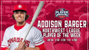 Addison Barger Named NWL Player of the Week