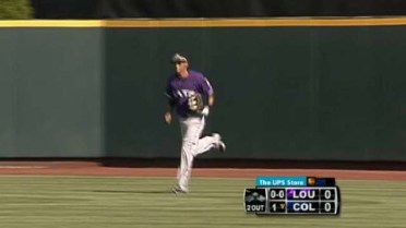 Bats' Hamilton makes a leaping catch