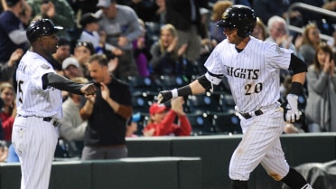 Knights' Hayes homers twice, drives in six