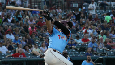 Aguilera' walk-off single lifts Riders to 2-1 win in 11 innings