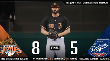 Five-run 1st propels Grizzlies to 8-5 win over the Dodgers