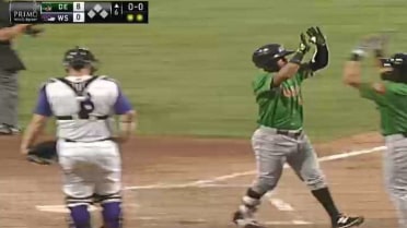 Down East's Pinto lines two-run homer to right