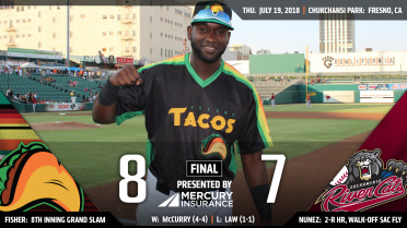 Nunez and Fisher supply the offense in an 8-7 (10) Tacos walk-off win
