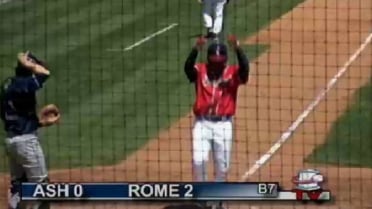 Justin Smith smacks a solo blast for Rome