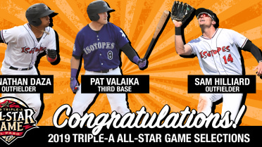 Daza, Hilliard, Valaika Elected Starters in 2019 Triple-A All-Star Game