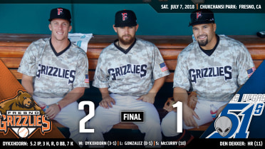 Grizzlies win series and split DH with a 2-1 win over Las Vegas