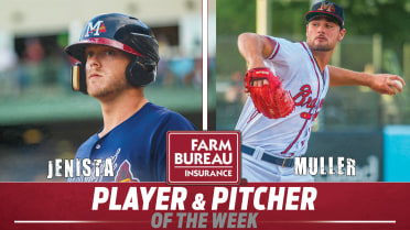 Jenista, Muller named Farm Bureau Player and Pitcher of the Week
