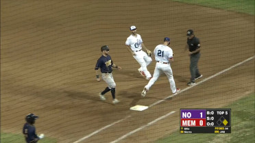 Memphis Ellis turns an unassisted double play