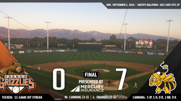 Grizzlies buzzed 7-0 by Bees Sunday evening
