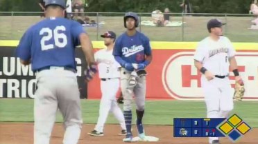 Drillers' Scavuzzo's bases-clearing double