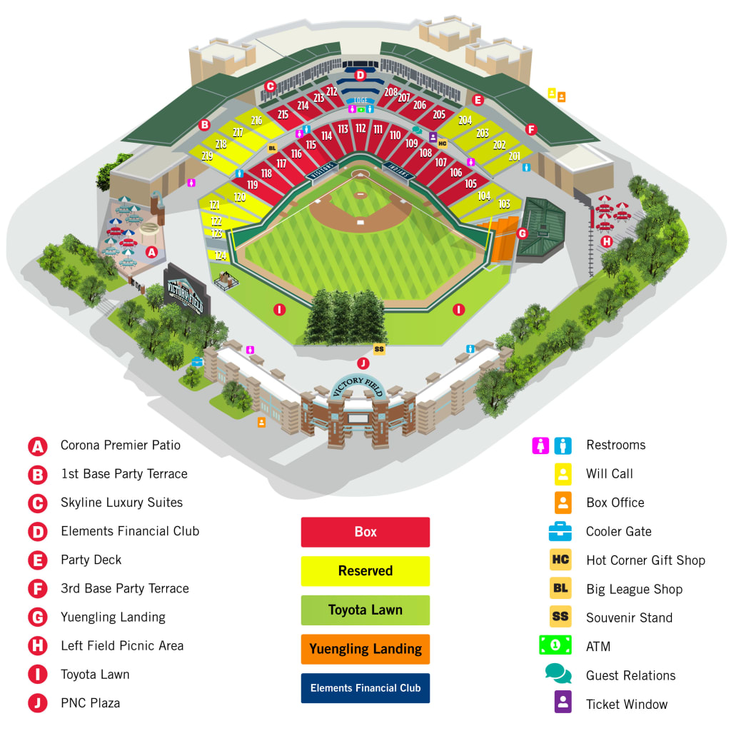 Victory Field Seating Chart With Seat Numbers