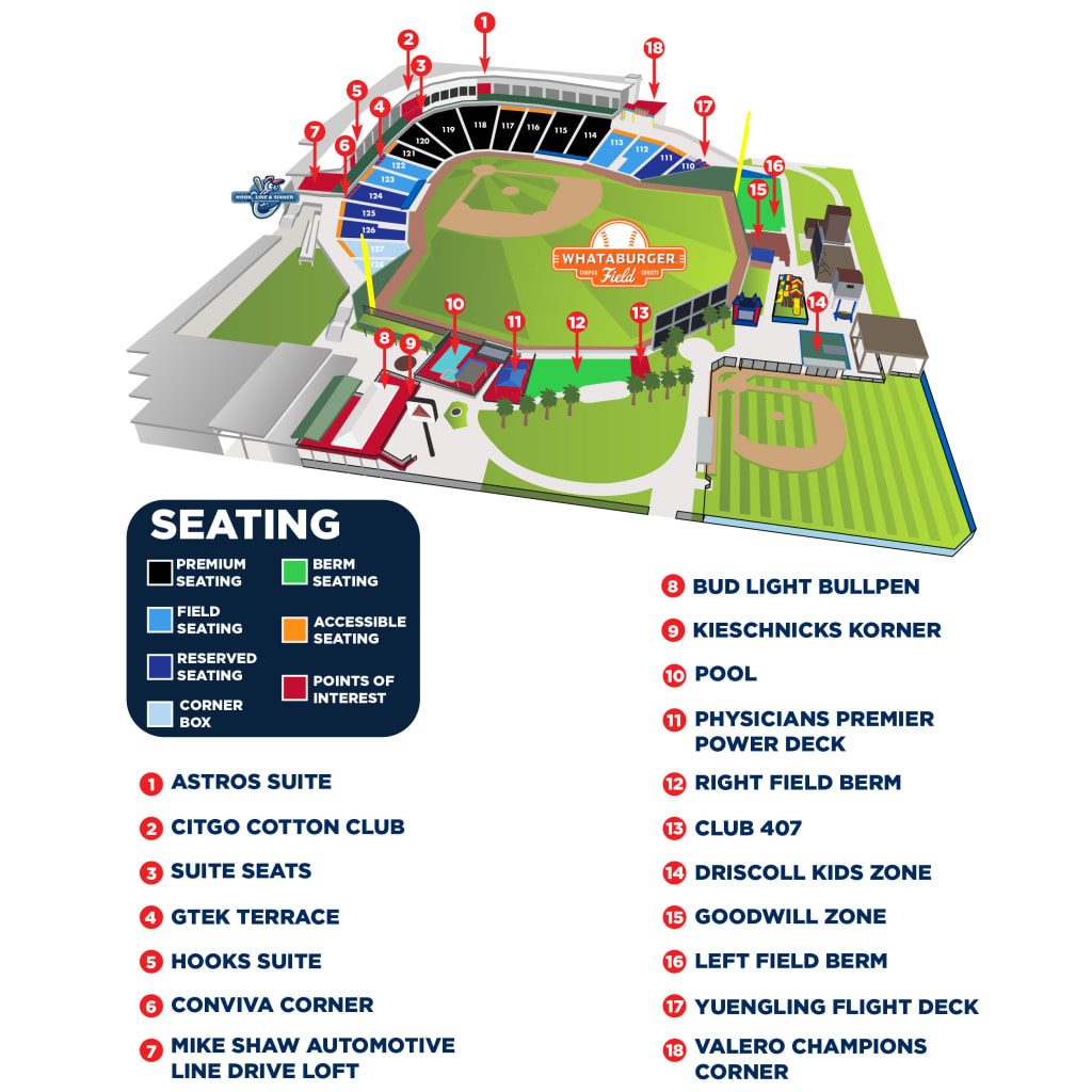 Whataburger Field Seating Map Hooks