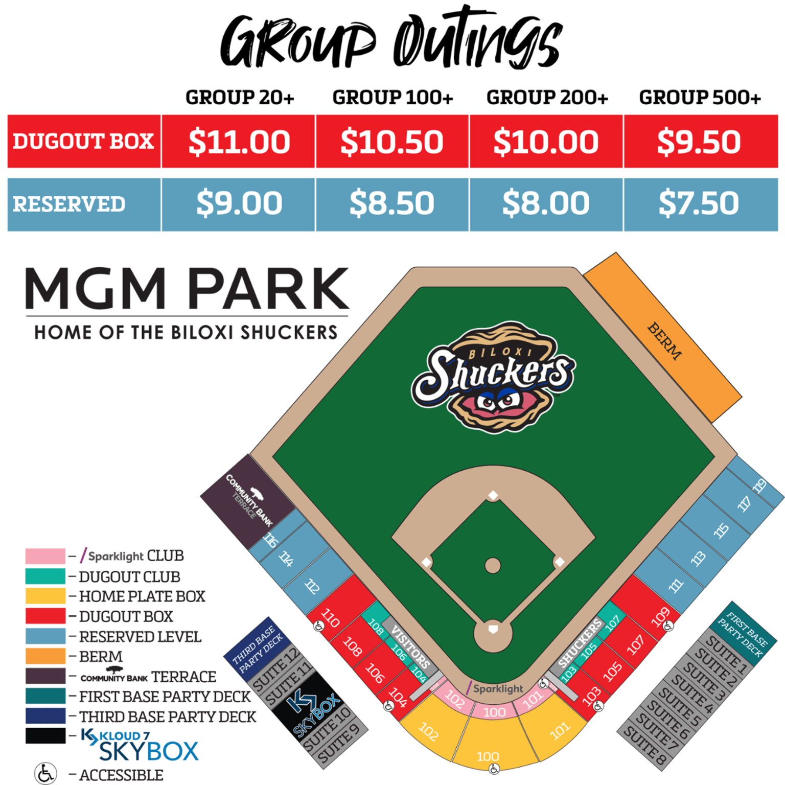 Group Tickets Shuckers