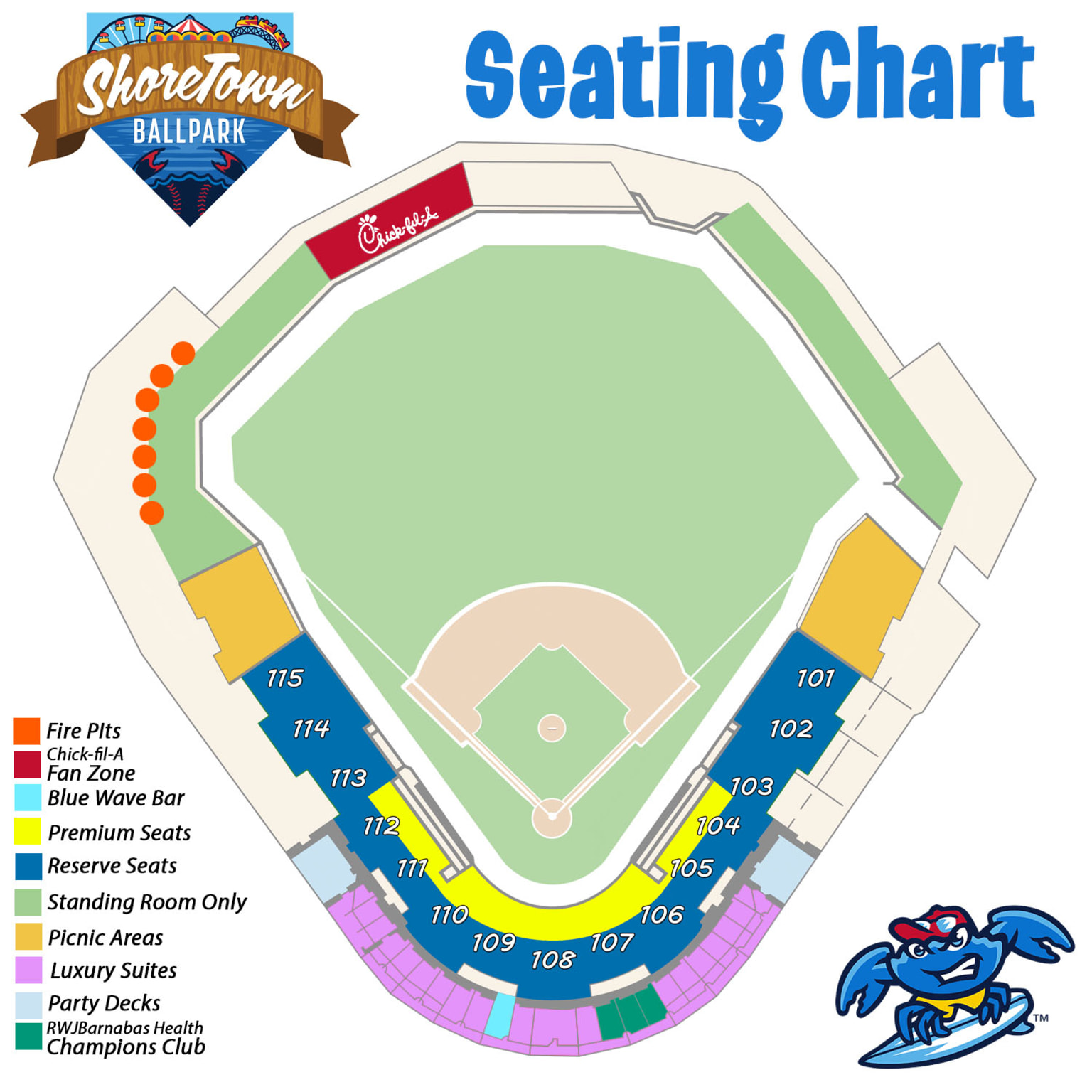 Seating Chart | BlueClaws