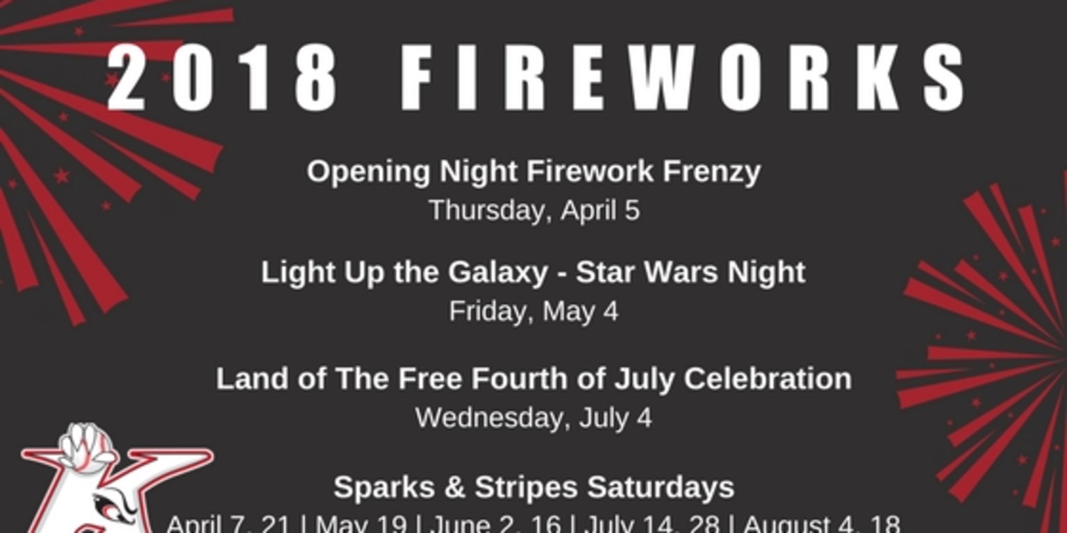 2018 Fireworks Schedule