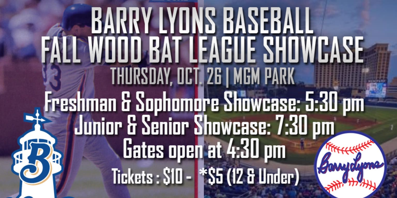 Shuckers to host Barry Lyons Baseball Fall Wooden Bat League Showcase games at MGM Park