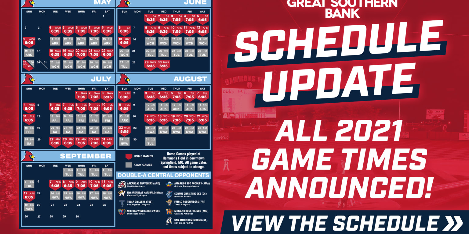 Cardinals 2021 game times for 60-game home schedule set | Cardinals